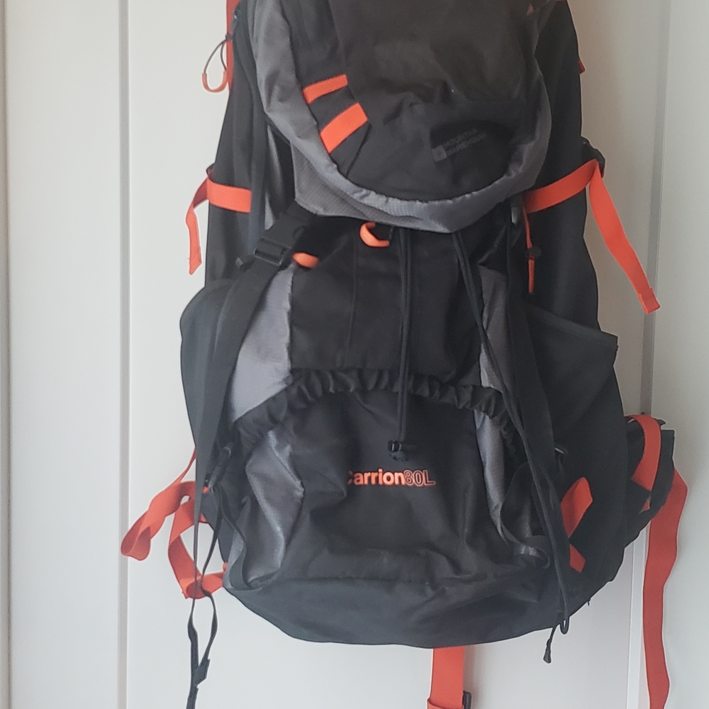 Carrion Black and Orange Men's Adventure Backpack